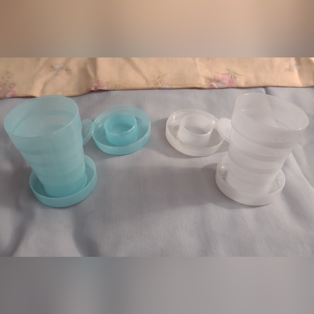 2 Vintage StanHome Travel Cup and Pill Holder